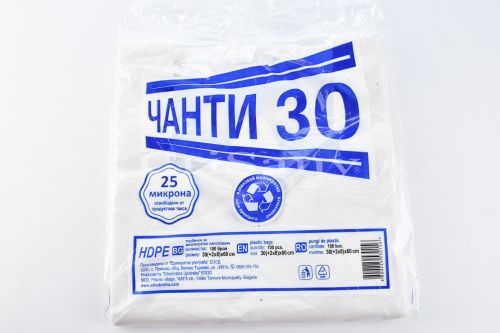Торбички  30+16/60 ЕУ Б 25 мк /100 бр./