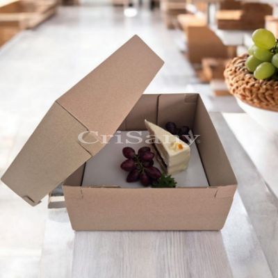 Кутия за торта 30/30 кафяво микр. /10 бр./