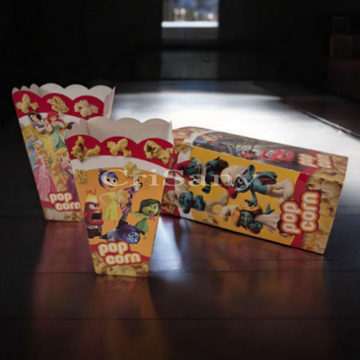 Кутия за пуканки цветна голяма /20 бр./