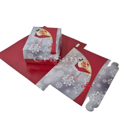 Кутия за торта Коледна 2 парчета - 25 бр.