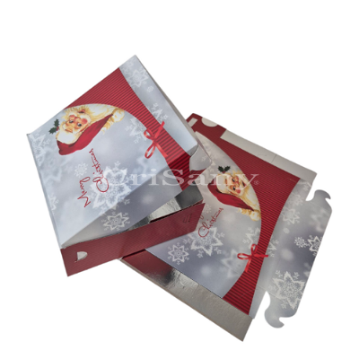 Кутия за торта Коледна 6 парчета - 25 бр.