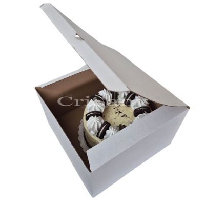 Кутия за торта 25.5/25.5/15 велп. лепена Ю/10бр.