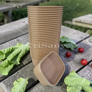 Кутия  картон. Kraft овал 1000мл.17/12/75 -50бр.